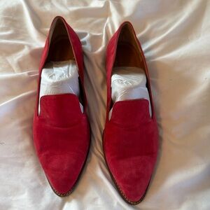 Aquatalia Red Suede Loafers